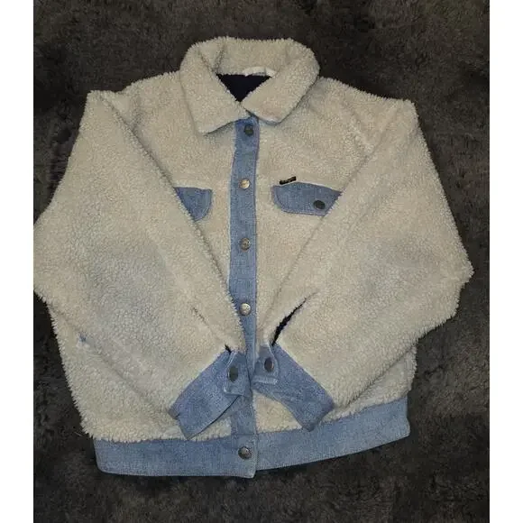 Wrangler Sherpa Denim Jacket XS Womens Western - Picture 3 of 9